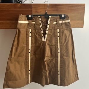 DKNY Classic Tie Front Camp Skirt